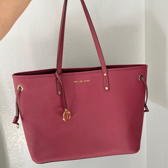 Michael Kors Handbags - Large Burgundy Michael Kors Bag